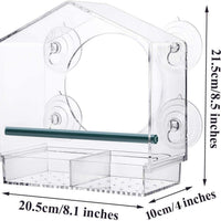 House-Shaped Acrylic Bird Feeder for Outdoor Use
