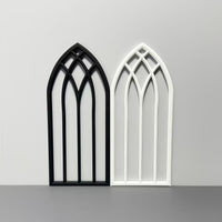 Dollhouse Gothic Style Miniature Door and Window Ornaments for Dioramas and Craft Projects