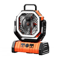 Portable Magnetic Mist Fan with LED Light, Rechargeable, Clip-on for Camping & Outdoor Use