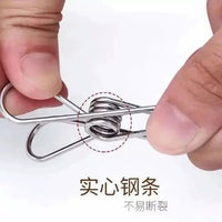 Stainless Steel Clothes Pegs, Durable Laundry Clips, Food Bag Seal Clips, Multi-purpose Hanger Clips