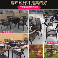 Outdoor Rattan Wicker Patio Bistro Set with Table and Chairs, Weatherproof Garden Furniture for Balcony, Yard, or Villa