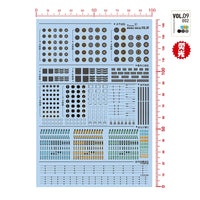 Miao Jiang High-Precision Waterslide Decals for Model Kits - VOL9 Fluorescent Detail Stickers