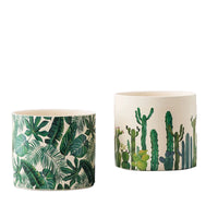 Large Ceramic Planter Pot for Indoor Plants - Luxury Nordic Style Orchid & Green Dill Creative Art Pot