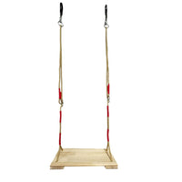 Adjustable Solid Wood Swing Seat for Kids & Adults, Indoor/Outdoor Garden Yard Swing