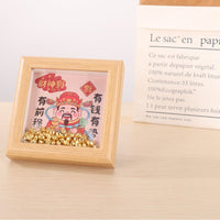 Crystal Ingot God of Wealth Photo Frame Ornament for Prosperity and Good Fortune