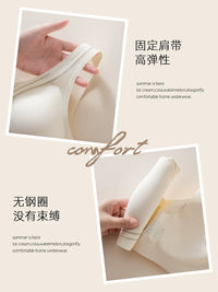 Cloud Seamless Bralette for Women, Minimizing Comfort with Integrated Fixed Cups, Sports Back Vest Style
