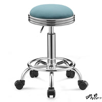 Adjustable Swivel Salon Stool with Wheels for Barbershop, Beauty Salon, and Mobile Phone Stores