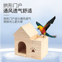 Wooden Parrot Breeding Box Bird House for Budgies Peonies Finches Incubation Nest