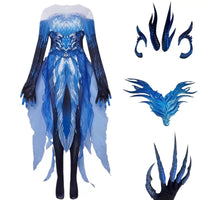 Ao Run Dragon King's Aunt Cosplay Costume Set for Kids with Wig and Horns