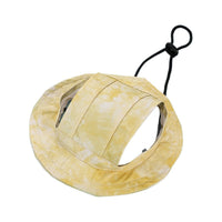 Pet Sun Protection Fisherman Hat with Ear Holes and Adjustable Drawstring for Dogs and Cats