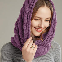 Winter Warm Knitted Fleece Lined Scarf