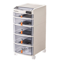 Desktop Storage Cabinet with Lock, Password Protected Mini Drawer Organizer for Stationery and Small Items
