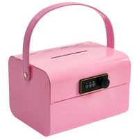 Kids' Password Piggy Bank with Handle, Stainless Steel Money Saving Box for Boys and Girls
