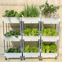 Stackable Vertical Garden Planter with Wheels for Balcony and Outdoor Use
