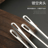 304 Stainless Steel BBQ Tongs for Grilling, Steak, and Kitchen Use - Heat Resistant