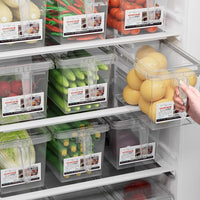 Food Grade Refrigerator Storage Bins with Handle for Fruits, Vegetables, and Eggs