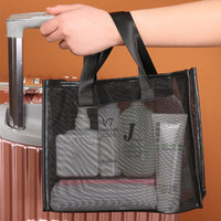 Large Capacity Nylon Mesh Cosmetic Bag Portable Travel Storage Tote