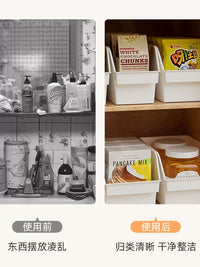 Under-Sink Pull-Out Storage Basket for Kitchen Cabinets - Cream Large