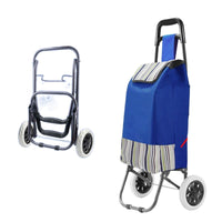 Foldable Stair Climbing Shopping Cart with Bag, Portable Hand Truck for Groceries and Luggage