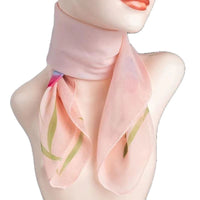 Printed Silk Scarf for Women - 65cm Square Neck Scarf, Sun Protection, Versatile Fashion Accessory