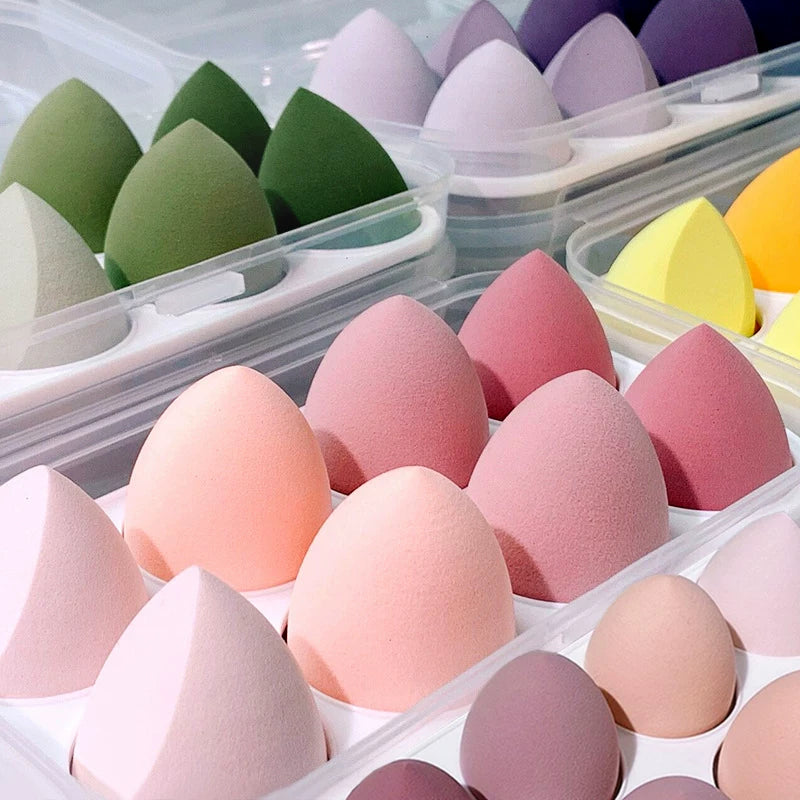 8-Piece Beauty Blender Sponge Set - Ultra-Soft, Non-Porous, Wet/Dry Application for Flawless Makeup