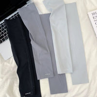 Korean Style Solid Color Ice Silk Sun Protection Arm Sleeves for Cycling and Outdoor Activities, UV Protection, Breathable