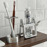 Minimalist Stainless Steel Toothbrush Holder Bathroom Organizer