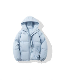 Men's Winter Hooded Puffer Jacket Loose Fit Cotton Padded Coat