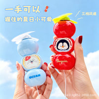 Mini Handheld USB Rechargeable Fan with Lollipop Design for Kids and Students