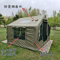 Inflatable Camping Tent 600D Oxford Cloth Sunscreen Rainproof Windproof for Outdoor Activities