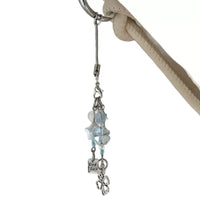 Lucky Blue Four-Leaf Clover Charm Keychain for Bags, Phones, and Backpacks