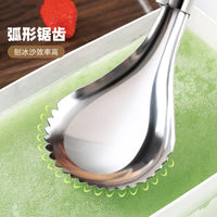 Manual Ice Shaver Spoon Stainless Steel Shaved Ice Machine Household Tool