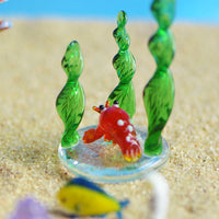 Handmade Glass Marine Life Figurines for Aquarium Decoration