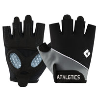 Women's Anti-Slip Air Cushion Shock Absorbing Half Finger Fitness Gloves for Yoga and Workout, Breathable and Wear-Resistant