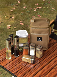 LTHW Portable Camping Spice Bottle Set with Carry Bag for Outdoor Picnic