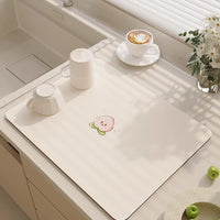 Diatomaceous Earth Absorbent Mat for Kitchen Countertops and Bars, Quick Dry Non-Slip Heat Resistant Pad