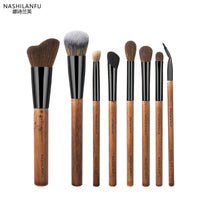 8-Piece Horse Hair Eyeshadow Brush Set with Blush and Eyeliner Brushes, Soft and Portable