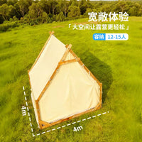 Outdoor Triangle Glamping Tent for Dining, Hotpot, BBQ, and Stargazing