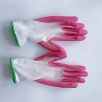 Bamboo Fiber Latex Coated Gardening Gloves - Puncture & Water Resistant for Planting & Floral Work