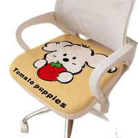 Summer Ice Silk Cartoon Study Chair Cover Breathable Cool Computer Chair Slipcover