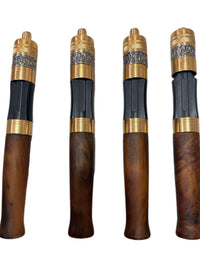 Epoxy Resin Ice Fishing Rod with Solid Wood Handle and Flat Tip for Portable Ice Raft Fishing