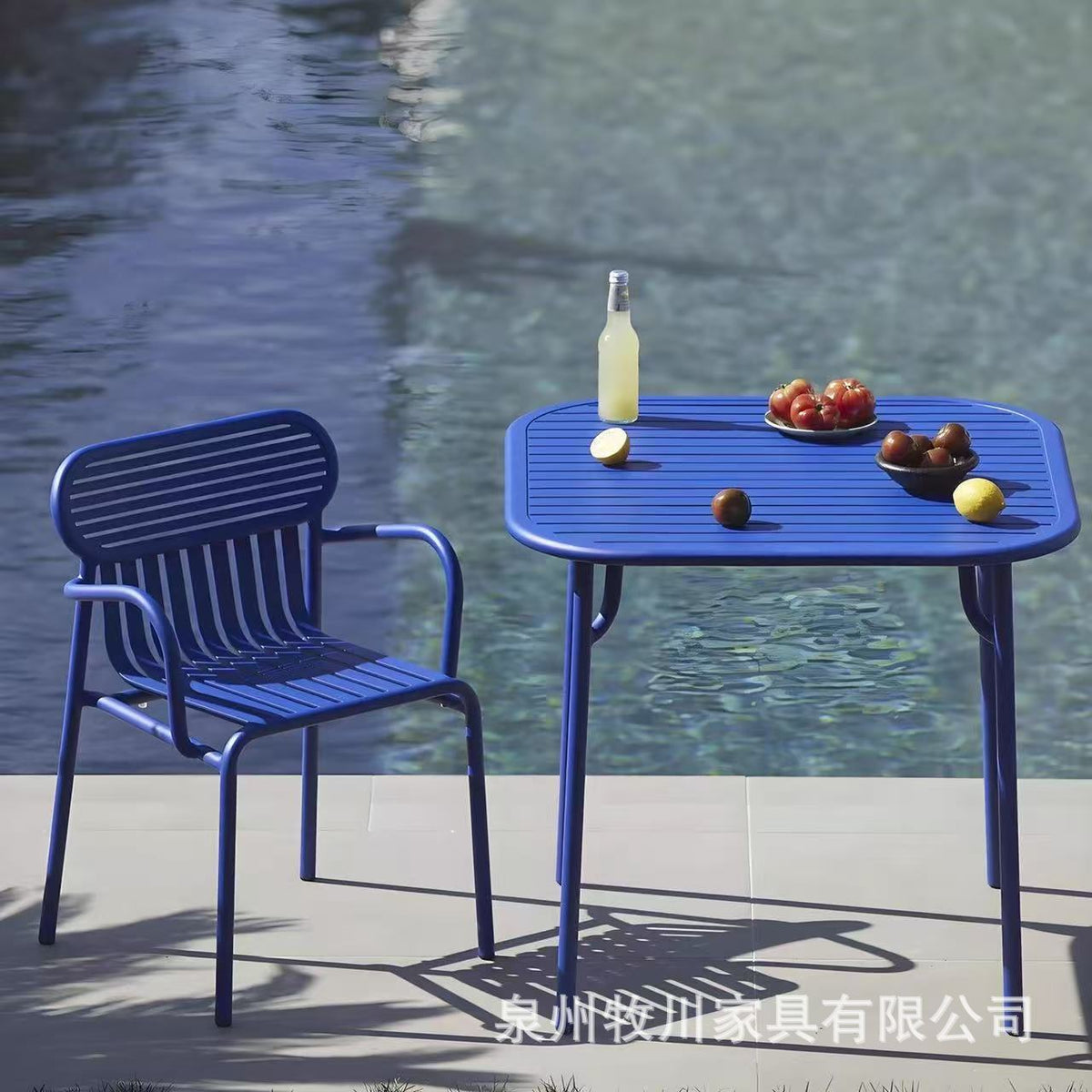 Outdoor Patio Bistro Set, Wrought Iron Garden Furniture for Balcony, Yard, Cafe, 3-Piece Table and Chairs