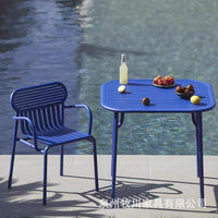 Outdoor Patio Bistro Set, Wrought Iron Garden Furniture for Balcony, Yard, Cafe, 3-Piece Table and Chairs