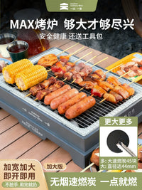 Large Disposable BBQ Grill Portable Outdoor Camping Picnic Instant Charcoal Grill with Anti-Scald Design