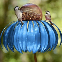 Metal Flower Bird Feeder for Garden & Outdoor Decor, Hummingbird Feeder