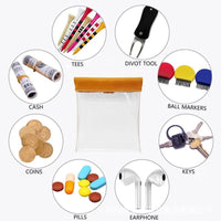 Golf Ball Tee Holder Pouch with Automatic Closure, Portable Waist Bag for Golf Accessories