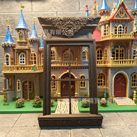 Miniature Dollhouse European Style Window for BJD Anime Figures Aquarium Decor DIY Craft
