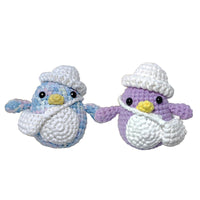 Cartoon Penguin Crochet Kit DIY Handmade Yarn Doll Craft Set