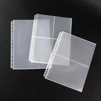 B5 PP Transparent Refill Pages for 9-Hole Binders - Card & File Storage