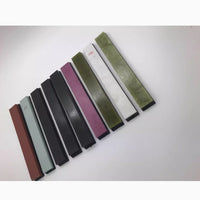 9-Piece Fixed-Angle Knife Sharpener Whetstone Set with Base, Ruby and Black Agate